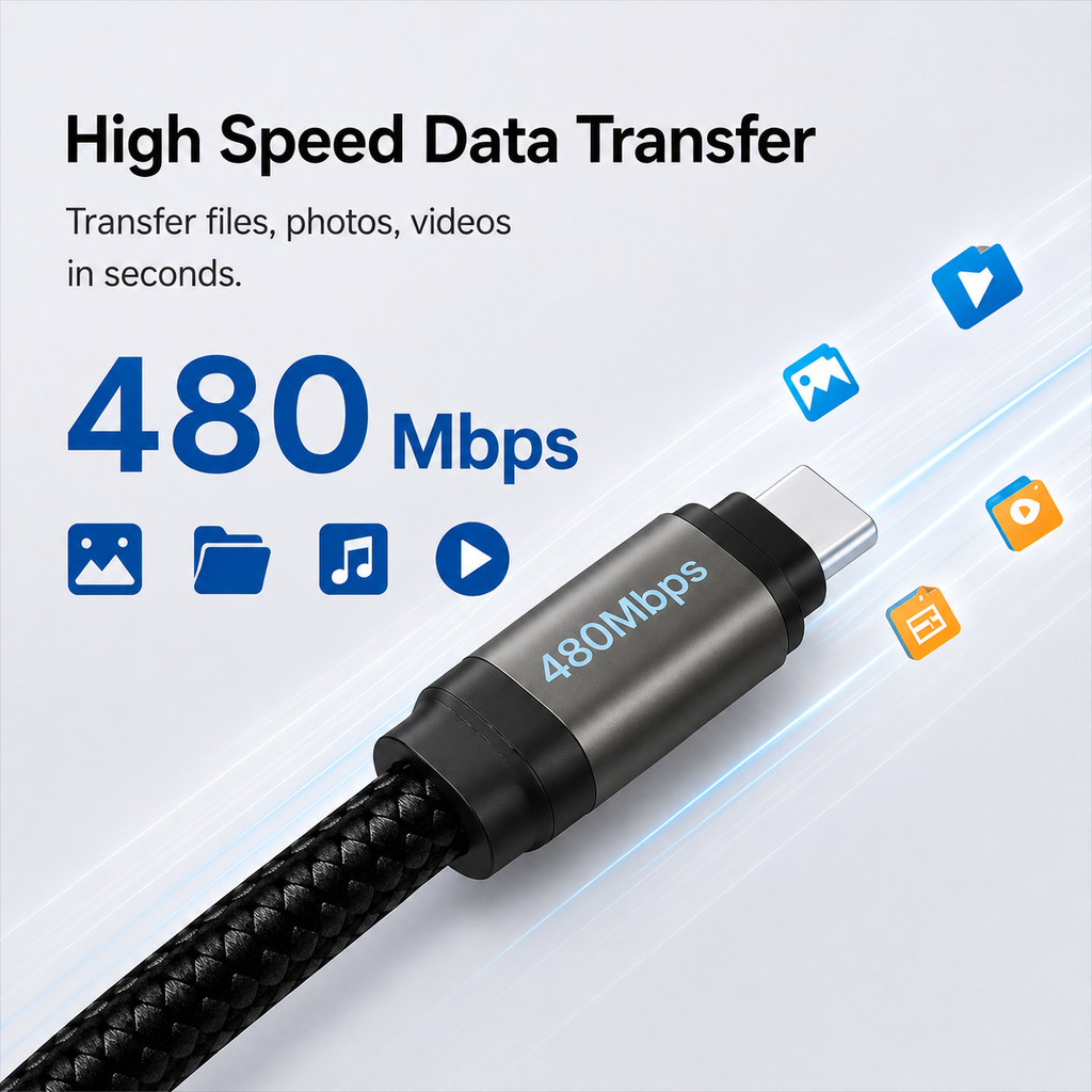 FlexStand 240W Fast Charging Cable